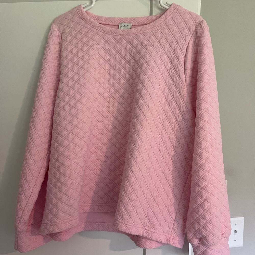 J Crew Factory Pink Quilted Sweater